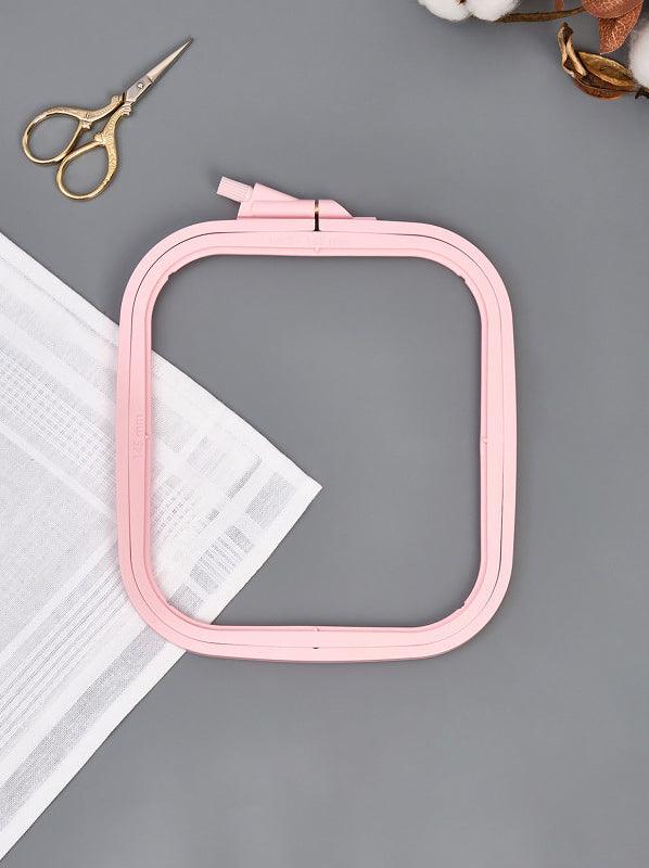 Plastic Square Hoop Nurge 170-12 Pastel Pink