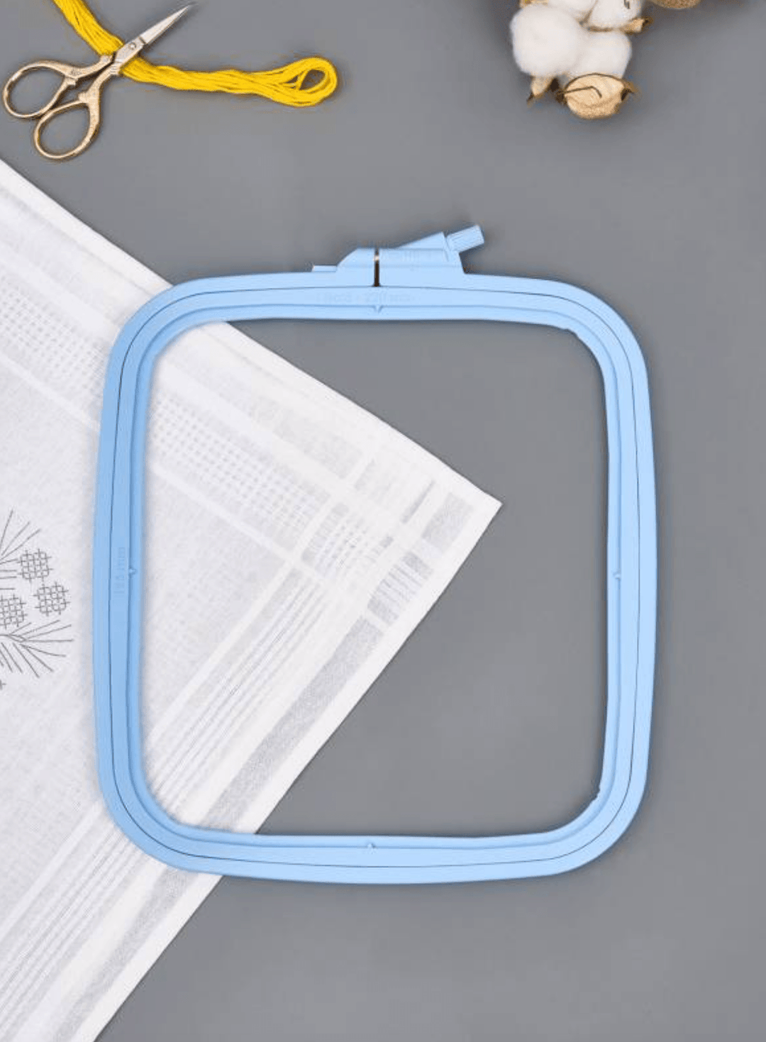 Plastic Square Hoop Nurge 170-13 Pastel Blue