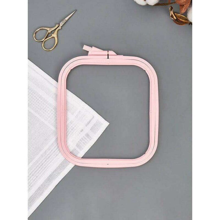Plastic Square Hoop Nurge 170-13 Pastel Pink