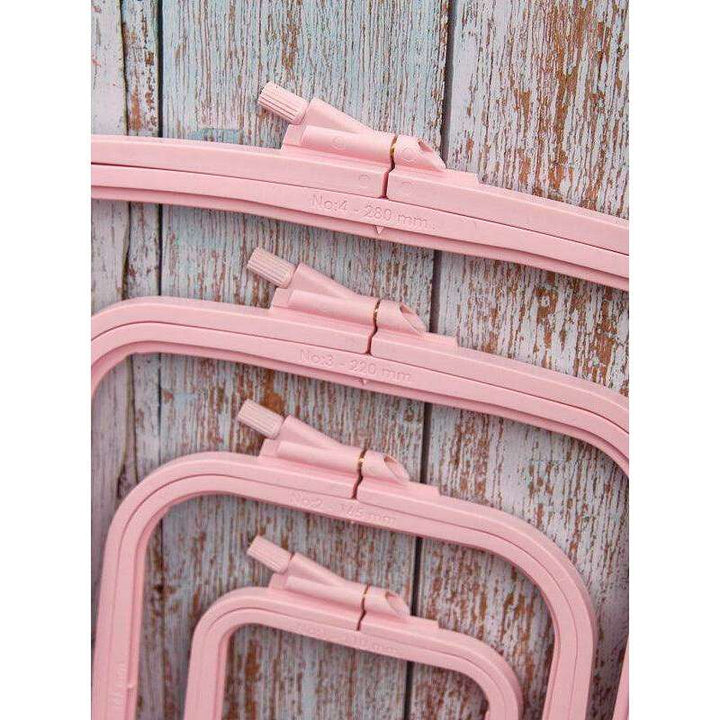 Plastic Square Hoop Nurge 170-13 Pastel Pink