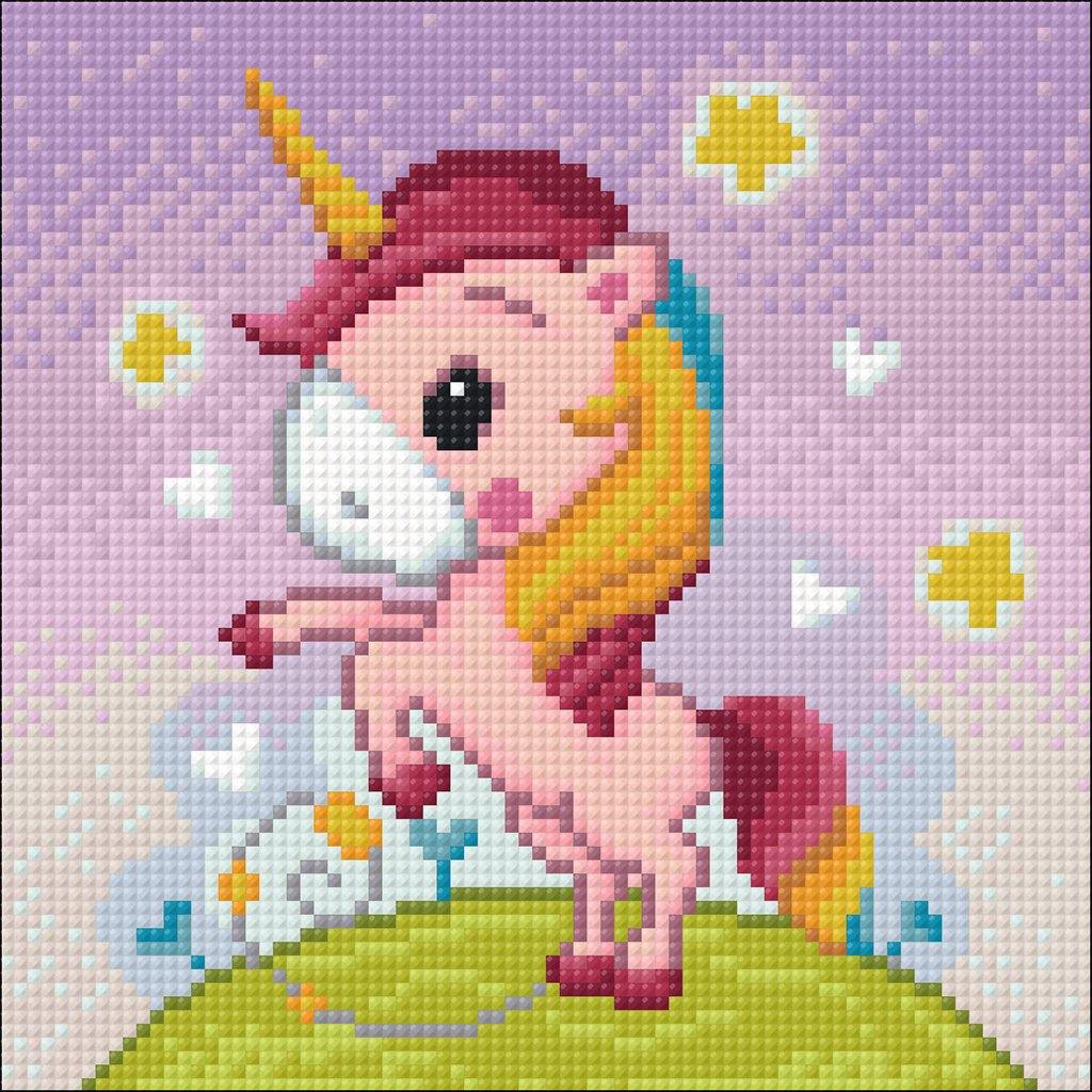 Playful Unicorn CS2531 7.9 x 7.9 inches Crafting Spark Diamond Painting Kit