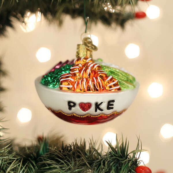 Old World Christmas Poke Bowl Blown Glass Ornament