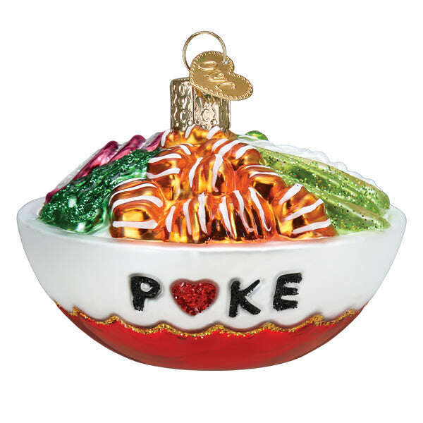 Old World Christmas Poke Bowl Blown Glass Ornament