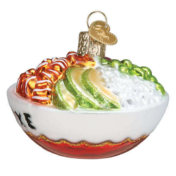 Old World Christmas Poke Bowl Blown Glass Ornament