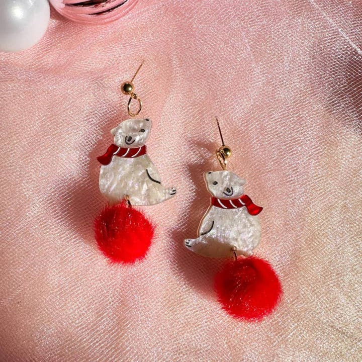 Polar Bear Earrings 