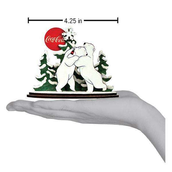 Old World Christmas Polar Bear Hug Blown Glass Ornament