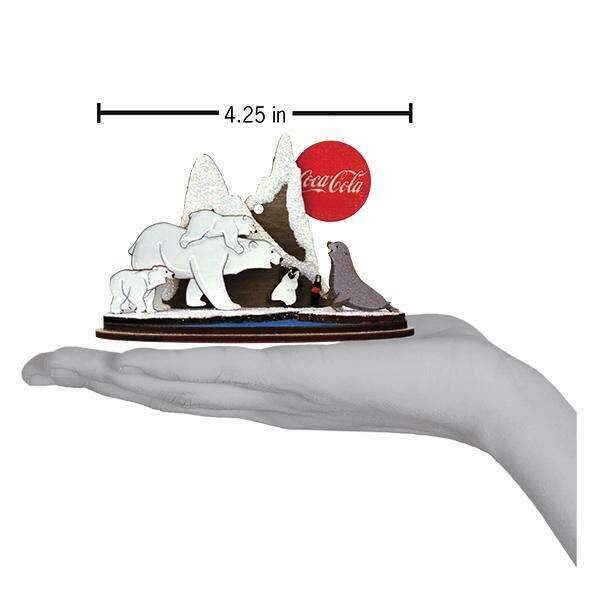Old World Christmas Polar Bears on Ice Blown Glass Ornament