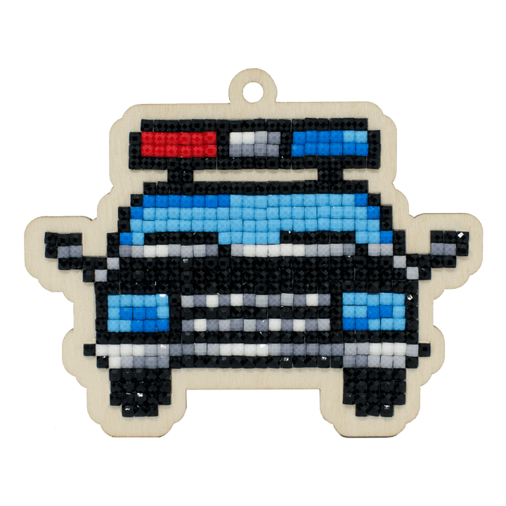 Police Car CSw385 Diamond Painting on Plywood Kit