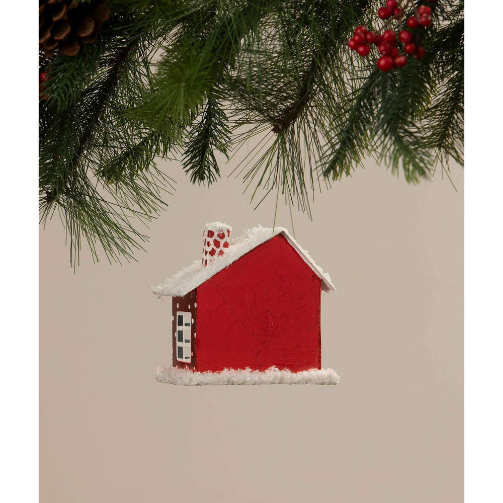Polka Dot Tin House Ornament by Bethany Lowe Designs, image 2
