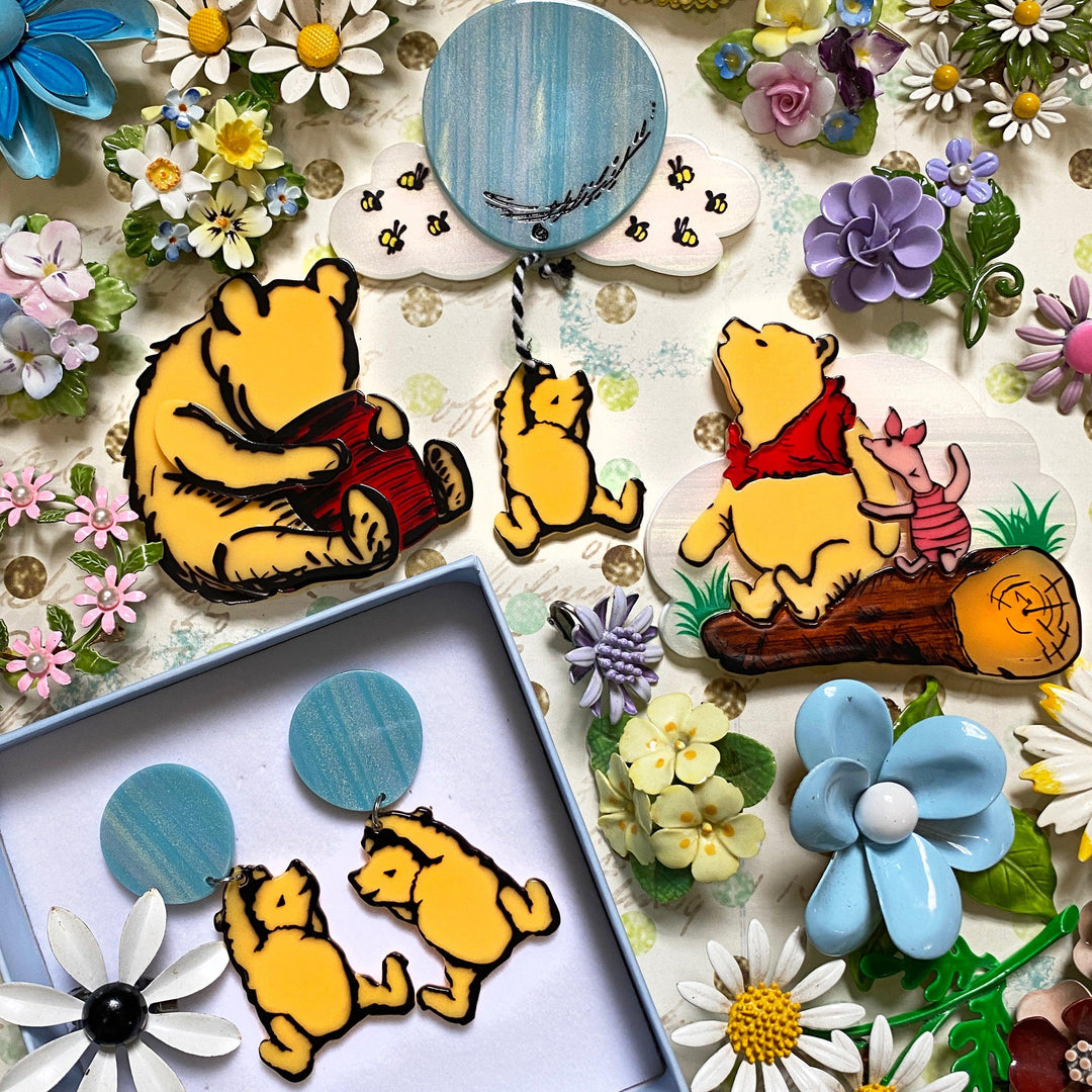 "Pooh and Piglet" Brooch by Lipstick & Chrome - Quirks!