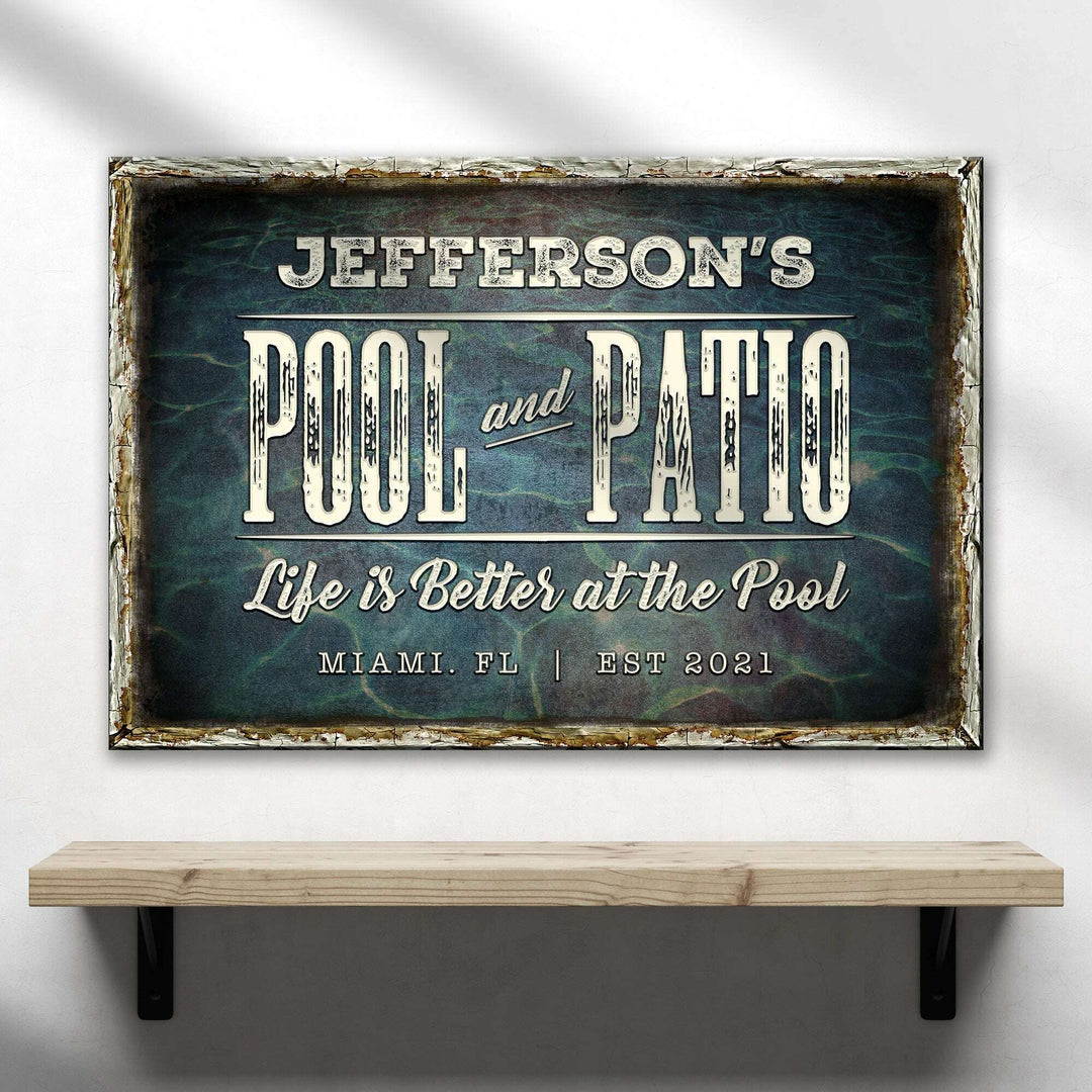 Pool And Patio Sign