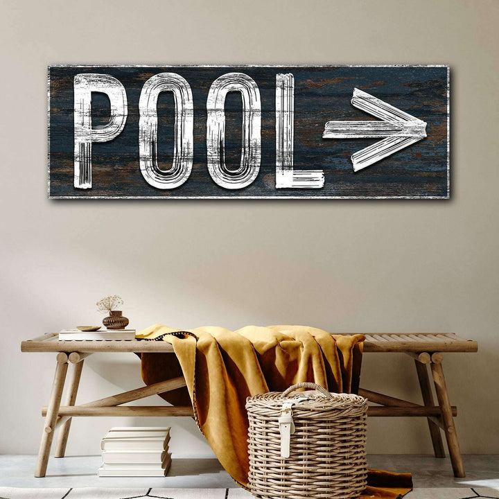 Pool Arrow Sign