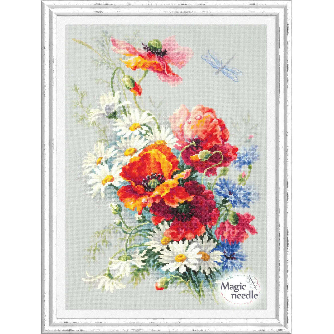 Poppies and Daisies 100-061 Counted Cross-Stitch Kit