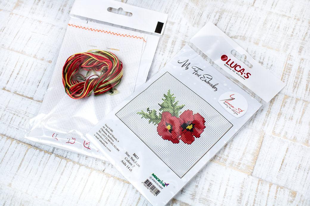 Poppies B023L Counted Cross-Stitch Kit