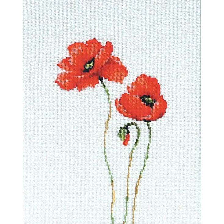 Poppies B2225L Counted Cross-Stitch Kit