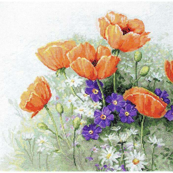 Poppies B2368L Counted Cross-Stitch Kit