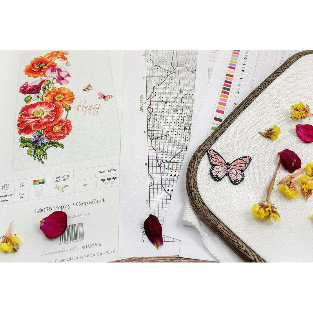 Poppy L8075 Counted Cross Stitch Kit