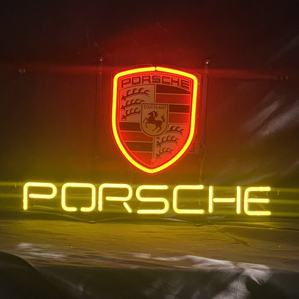 Porsche Car Neon Sign Light