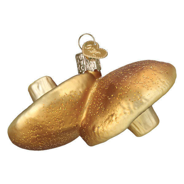 Old World Christmas Portobello Mushrooms Blown Glass Ornament