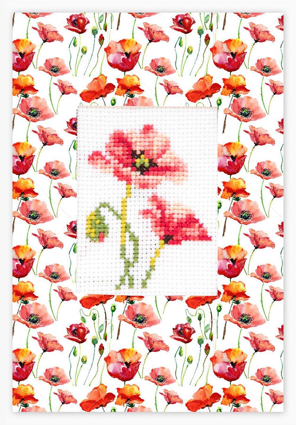 Post Card SP-56L Counted Cross-Stitch Kit
