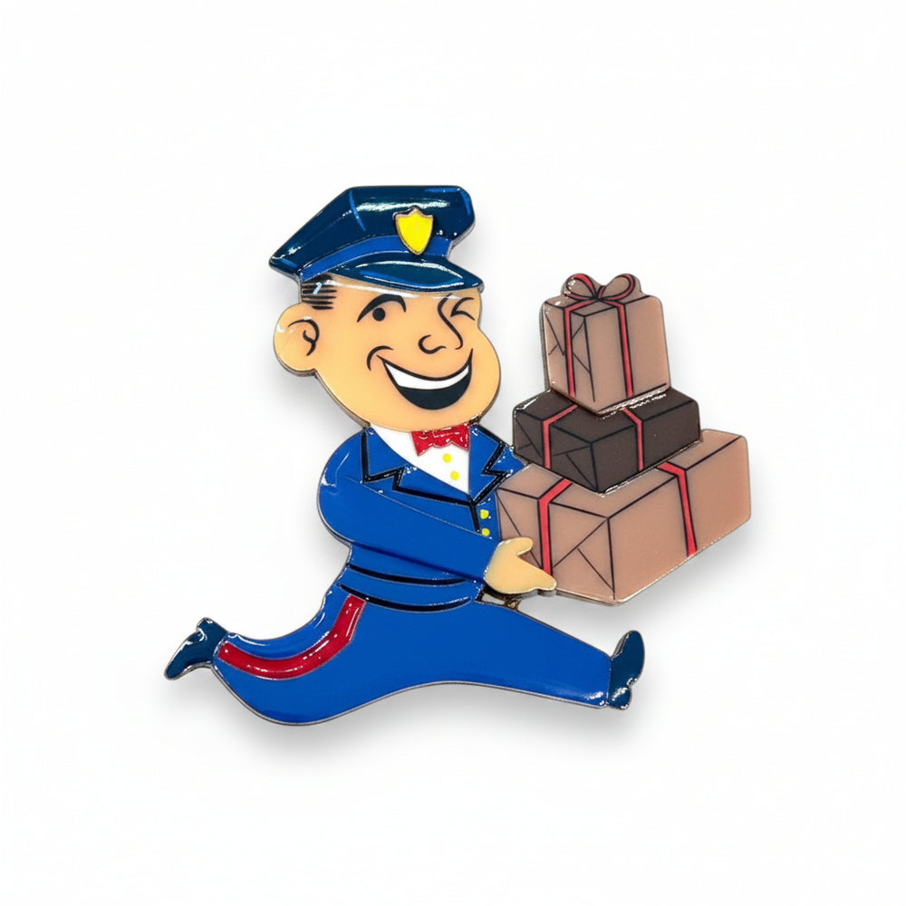 postal delivery happy mail brooch