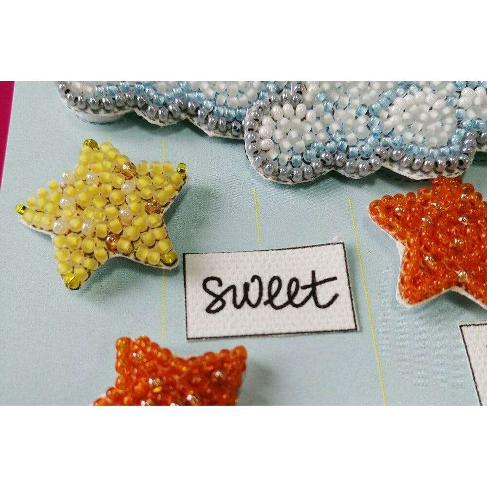 Postcard cross-stitch kit - Among stars and clouds AOO-001