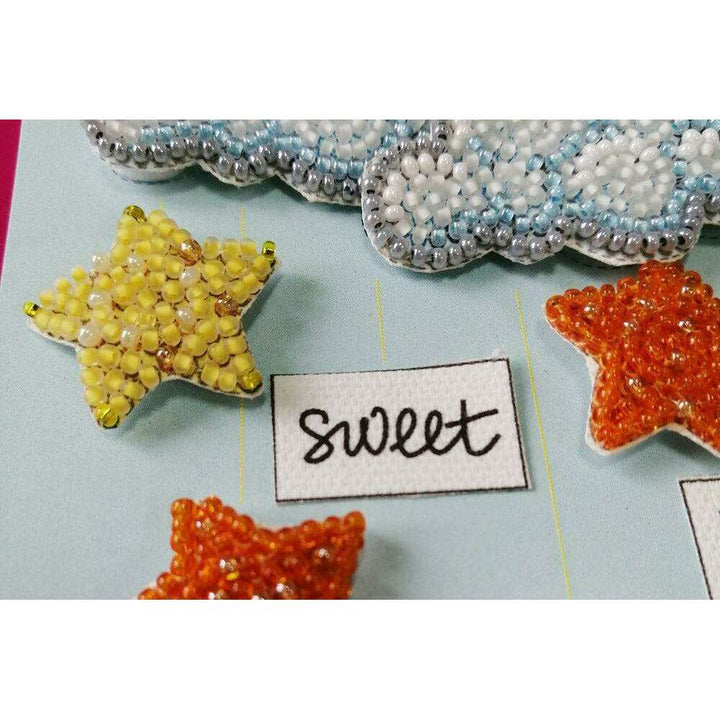 Postcard cross-stitch kit - Among stars and clouds AOO-001