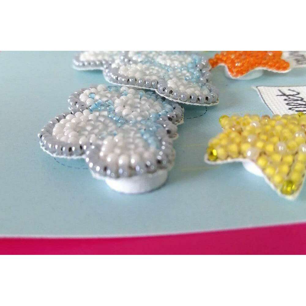 Postcard cross-stitch kit - Among stars and clouds AOO-001