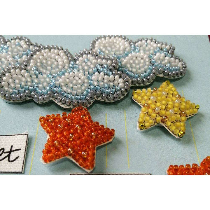 Postcard cross-stitch kit - Among stars and clouds AOO-001