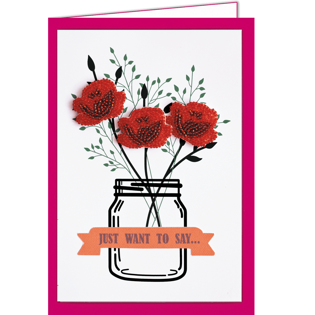Postcard cross-stitch kit - Happiness in little things AOO-004