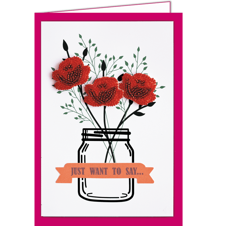 Postcard cross-stitch kit - Happiness in little things AOO-004