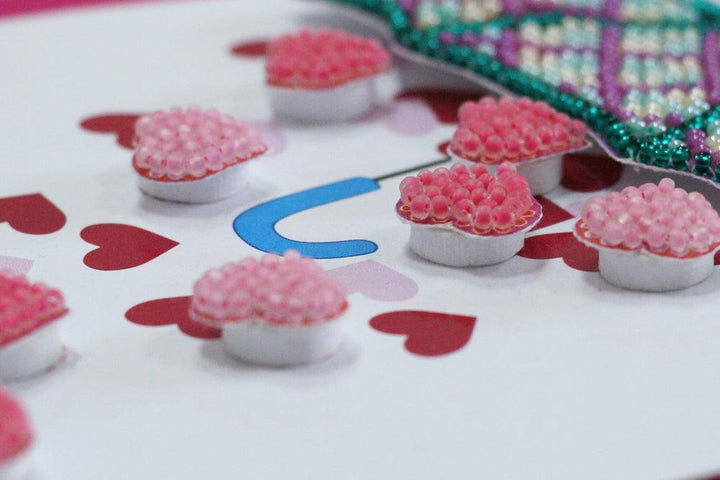 Postcard cross-stitch kit - Love rain AOO-006