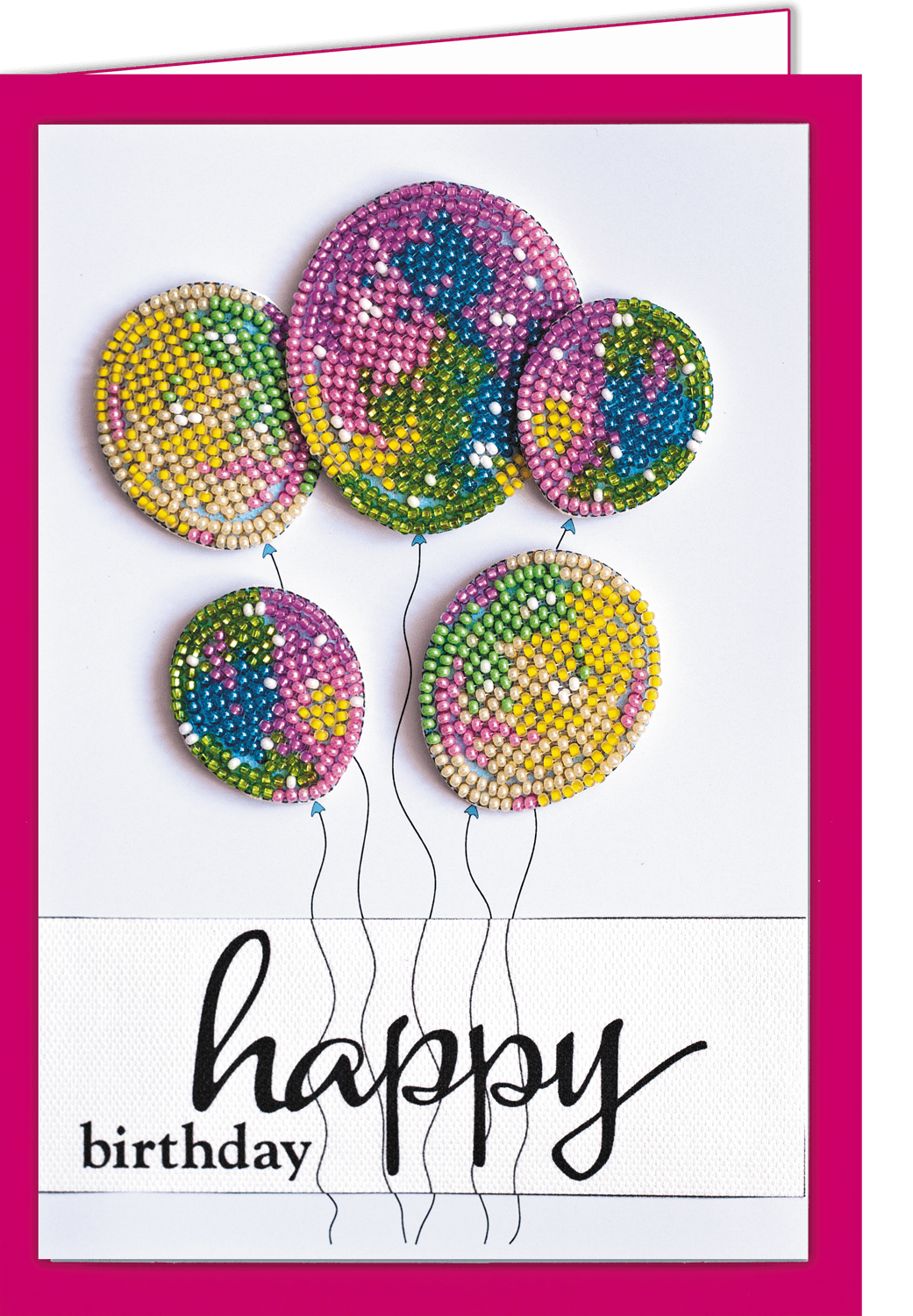 Postcard cross-stitch kit - Making dreams come true! AOO-002