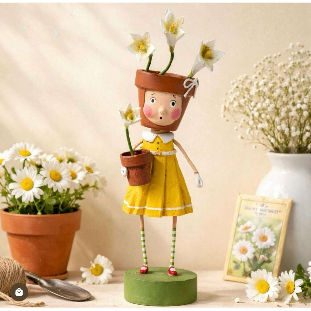 Pot Head Spring Figurine by Lori Mitchell *NEW FOR 2026* – view 2