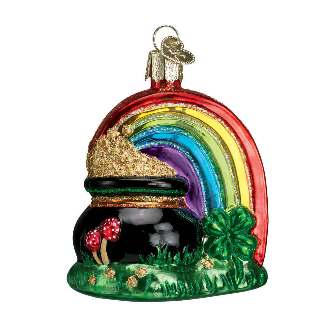 Old World Christmas Pot Of Gold Blown Glass Ornament