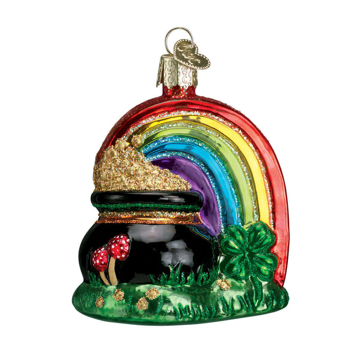 Old World Christmas Pot Of Gold Blown Glass Ornament