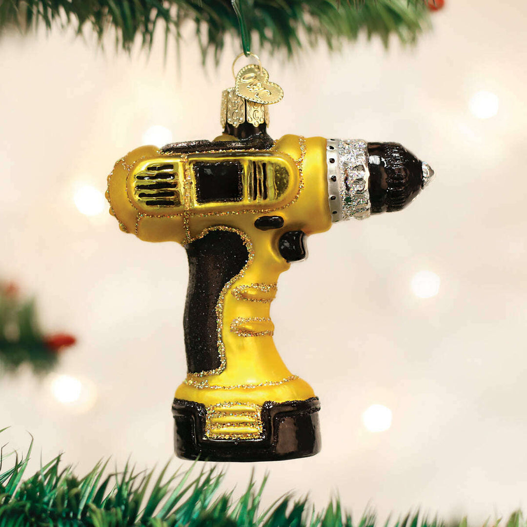 Old World Christmas Power Drill Blown Glass Ornament