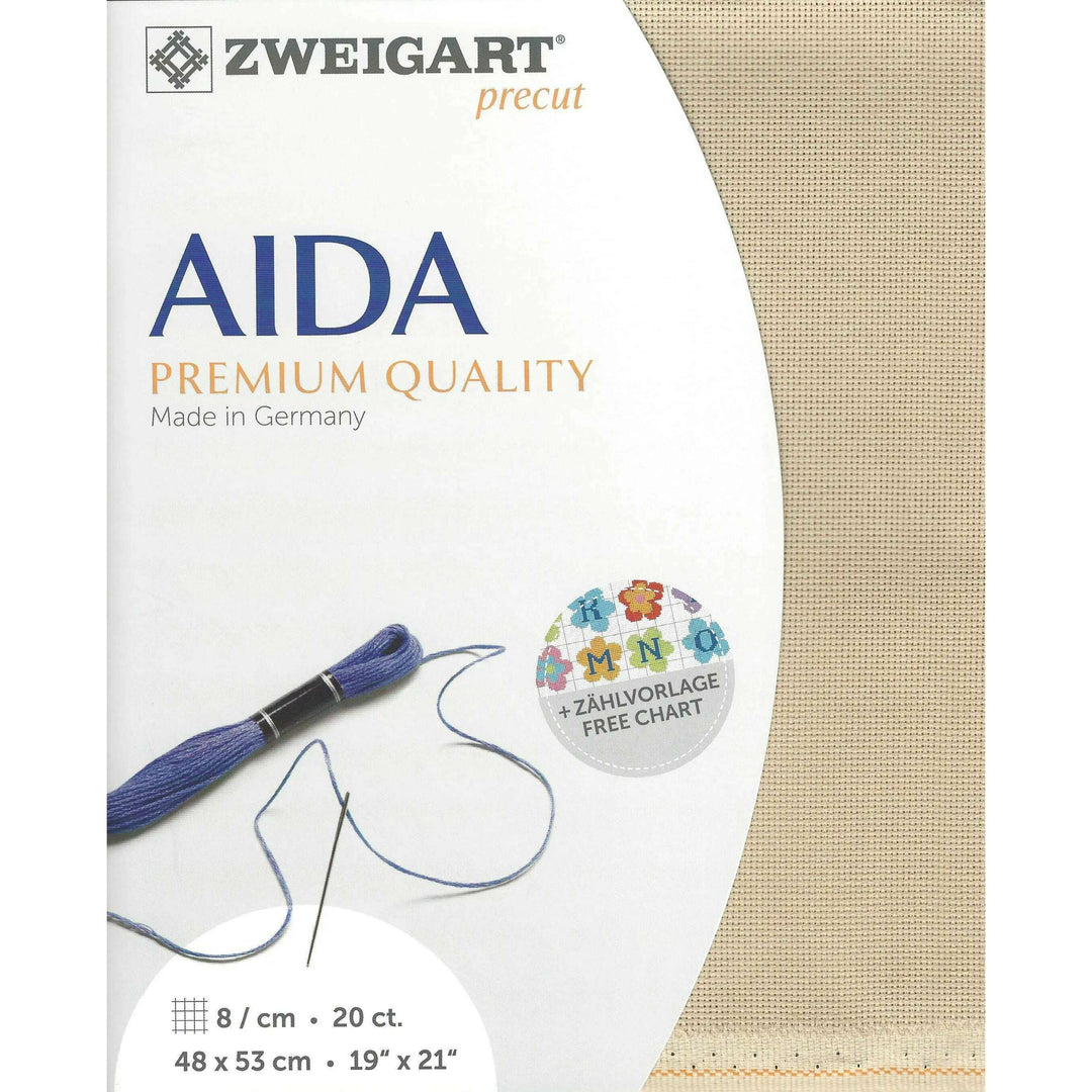 Precut Aida extra fine 20 count Light Mocha 3326/309