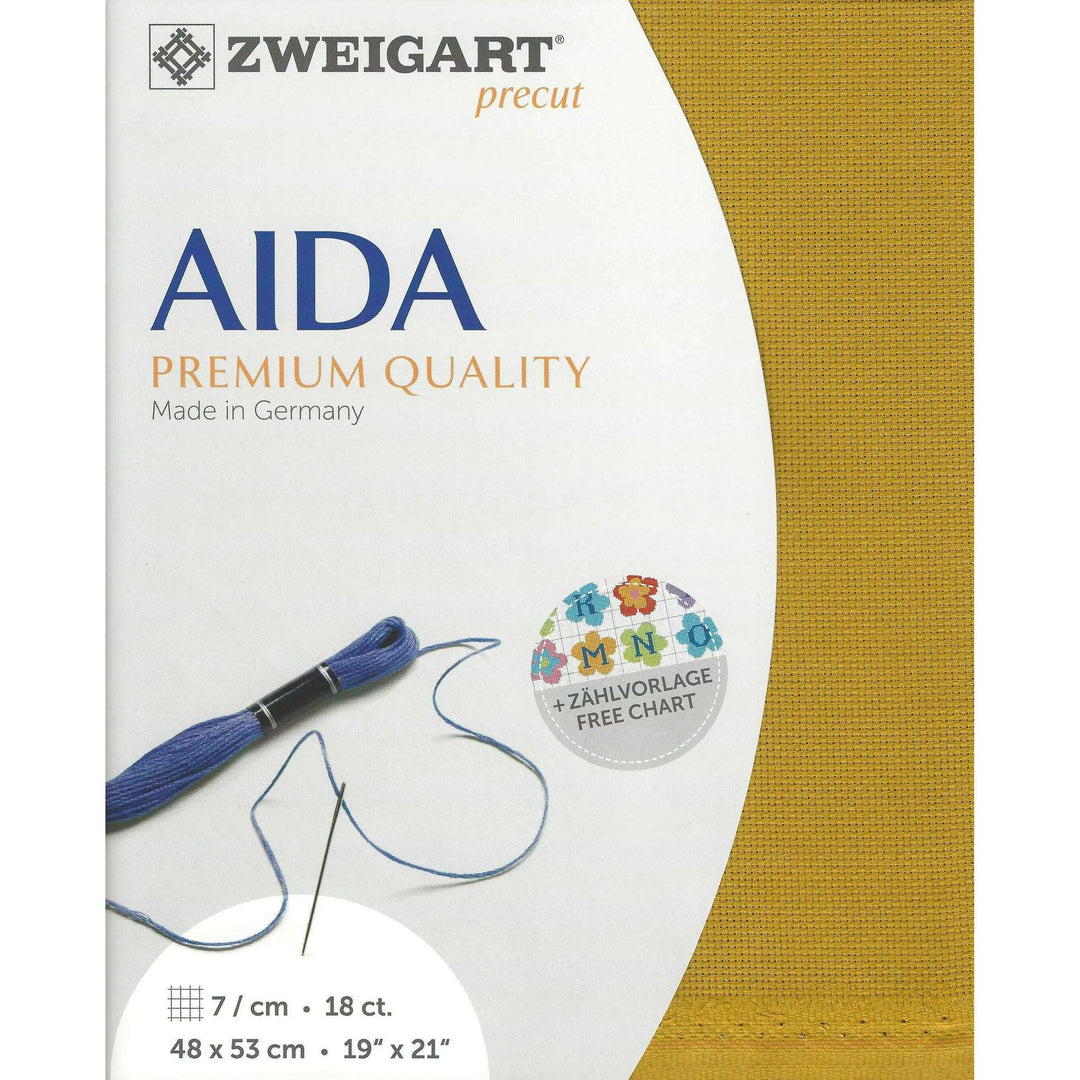 Precut Fein-Aida 18 count Dirty Brown 3793/3008