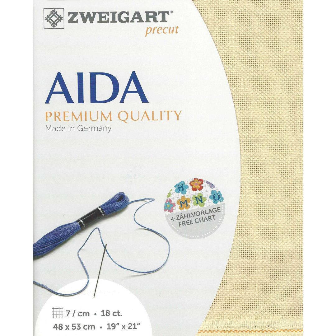 Precut Fein-Aida 18 count Silver/White 3793/17