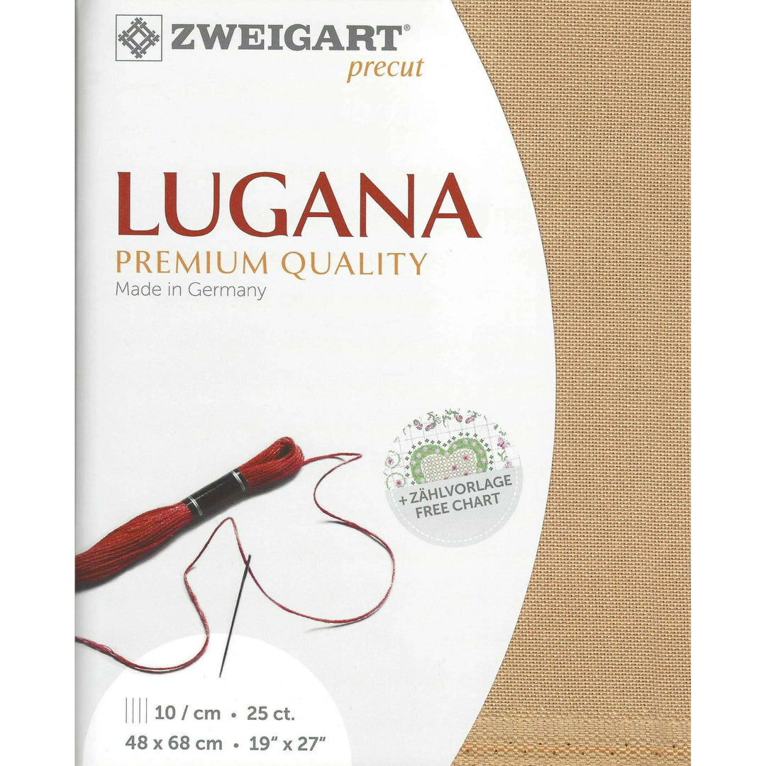 Precut Lugana 25 count Rich Sand 3835/359