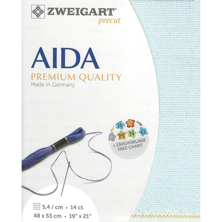 Precut Stern-Aida Star 14 count Blue with Pearl Speckles 3706/5169