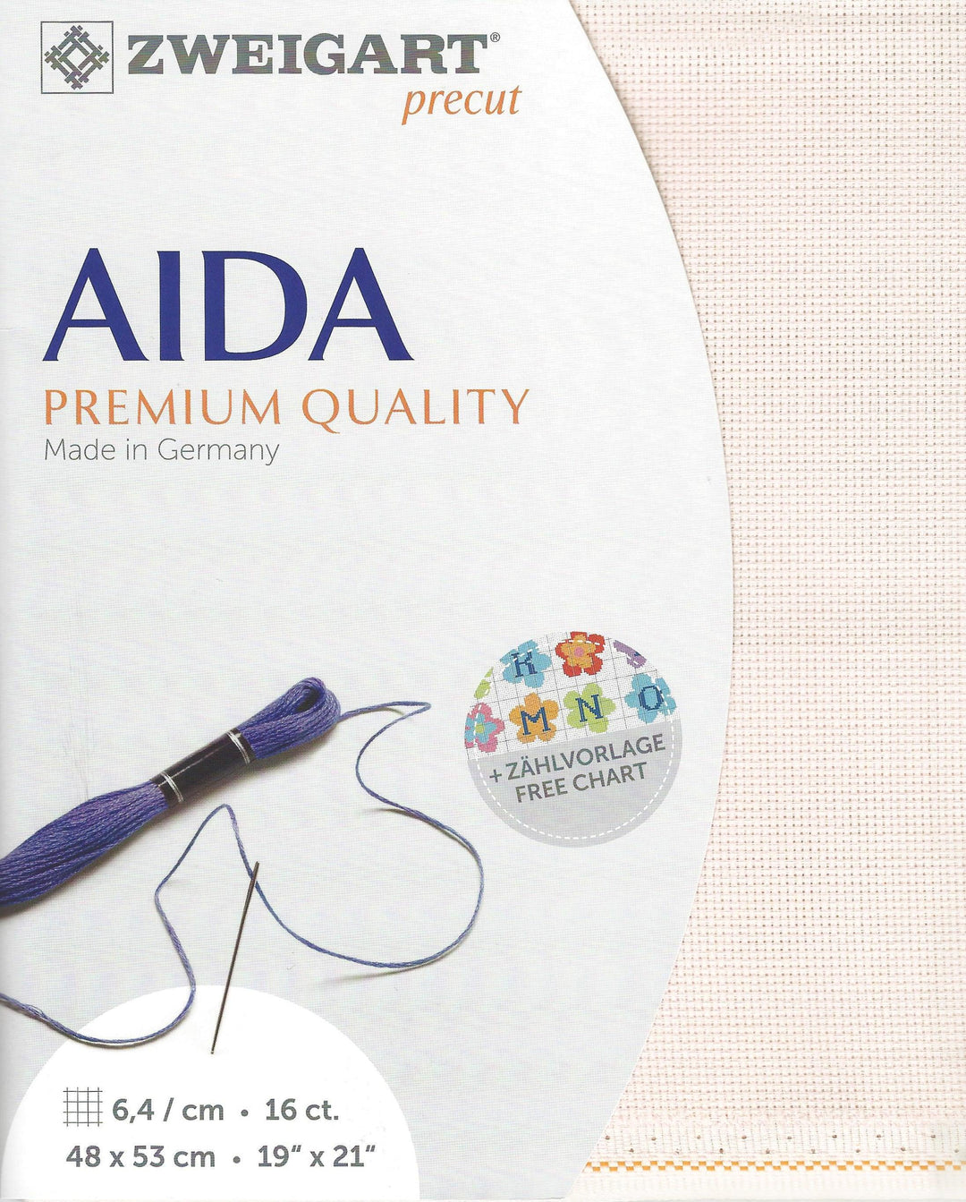 Precut Zweigart Aida 3251/4110 Rose