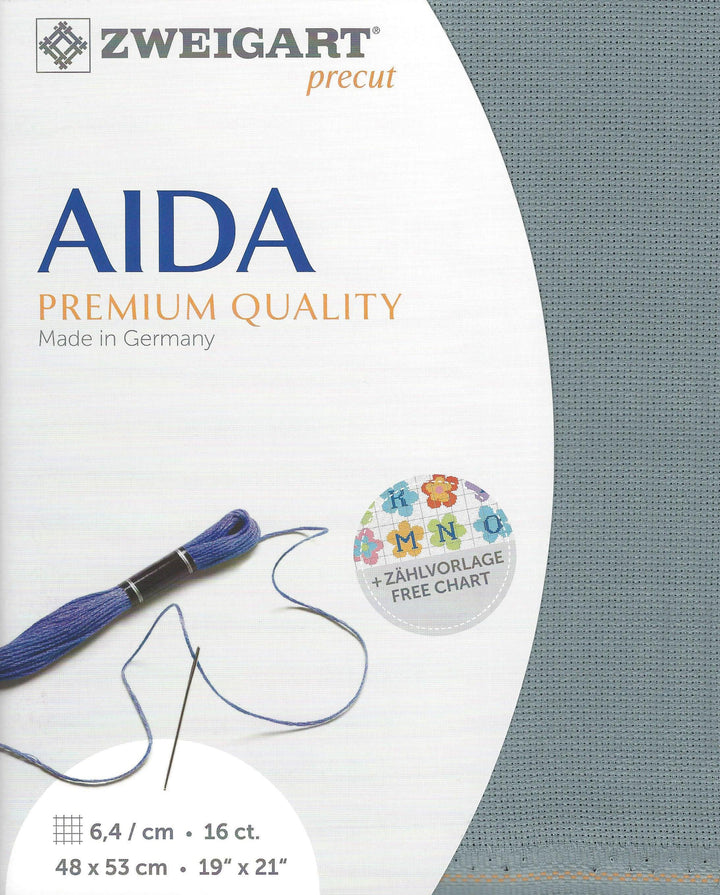 Precut Zweigart Aida 3251/594 Misty Blue