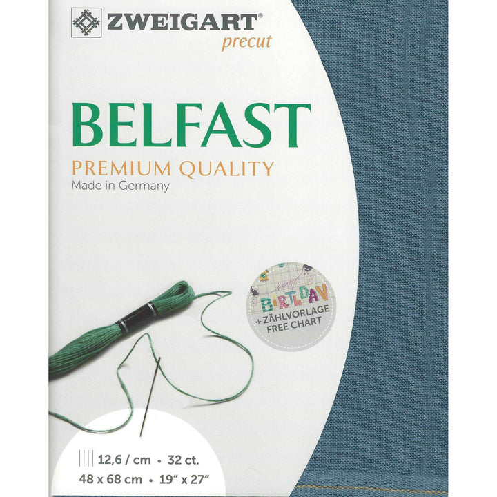 Precut Zweigart Belfast 32 count Blue Spruce/French Blue 3609/578