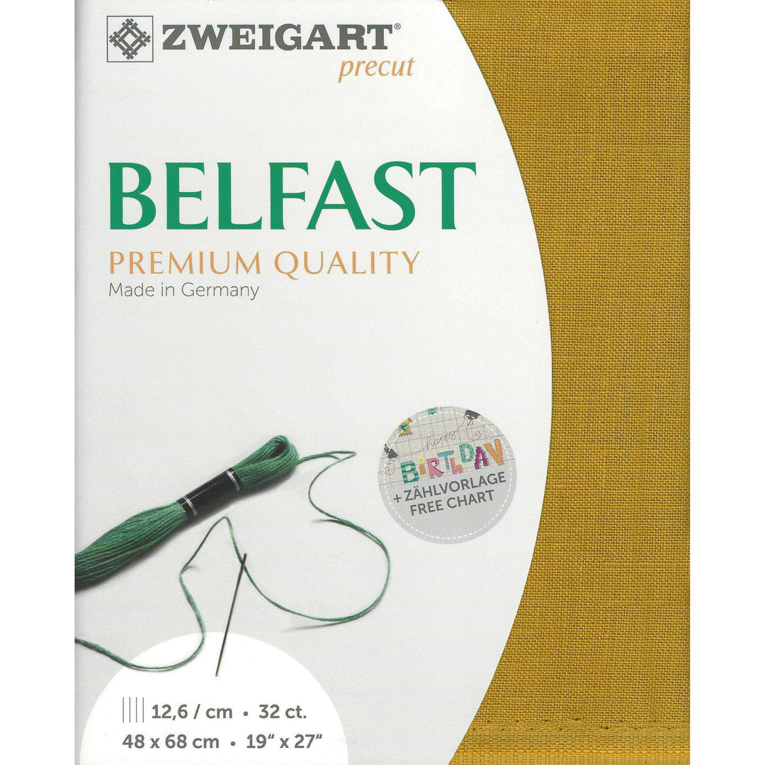 Precut Zweigart Belfast 32 count Curry 3609/3008