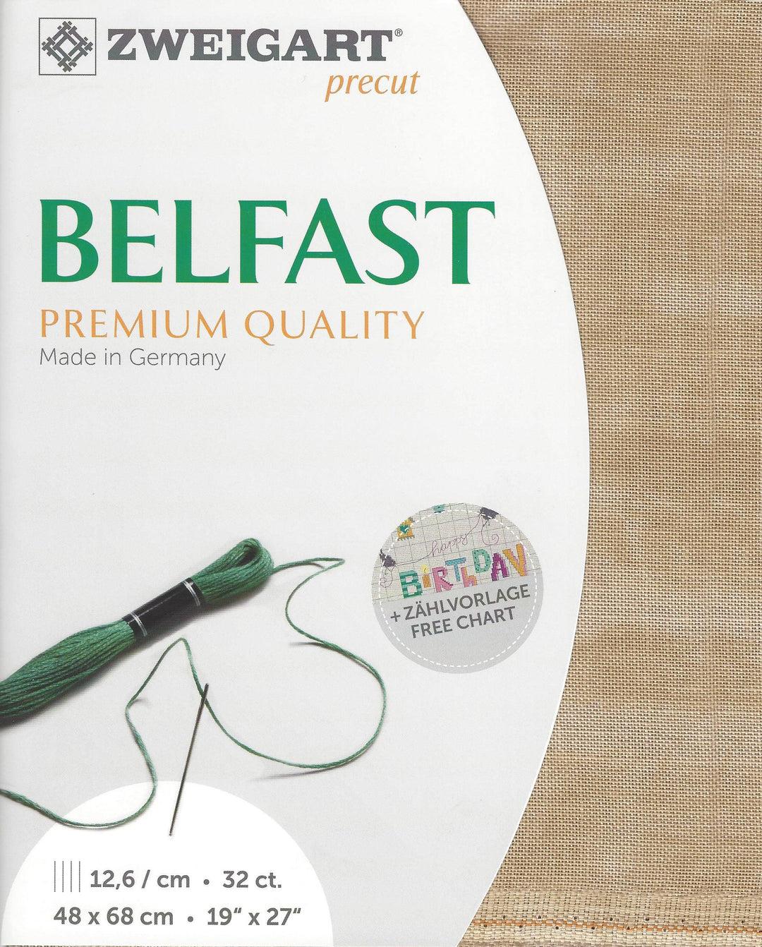 Precut Zweigart Belfast Vintage 3609/3009 Vintage Country Mocha