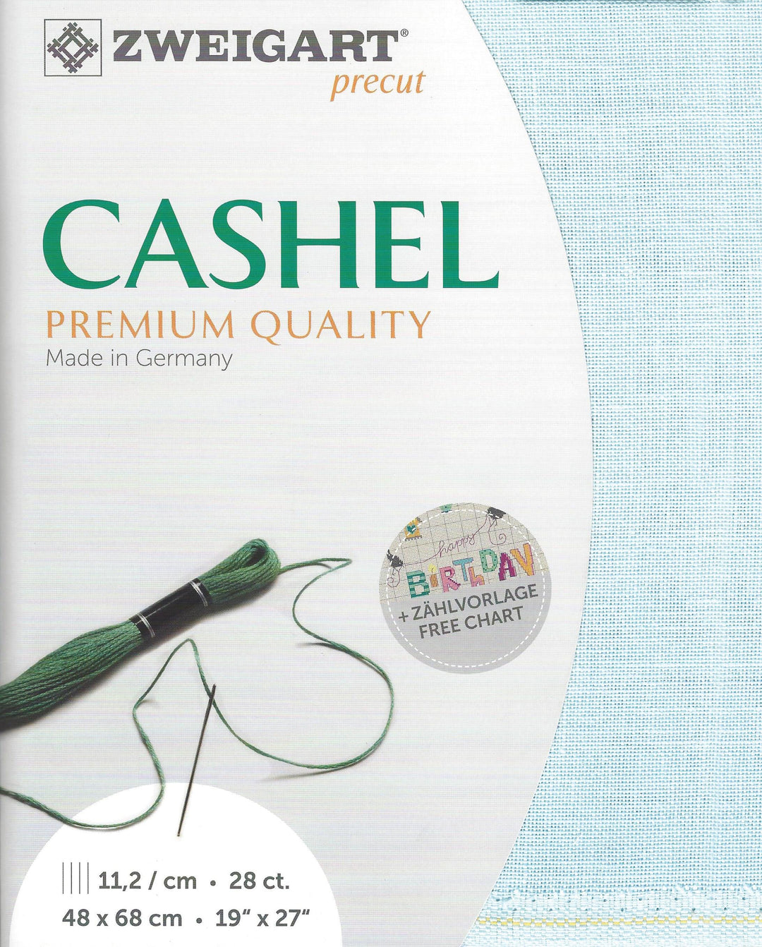 Precut Zweigart Cashel 28 count Ice Blue 3281/562
