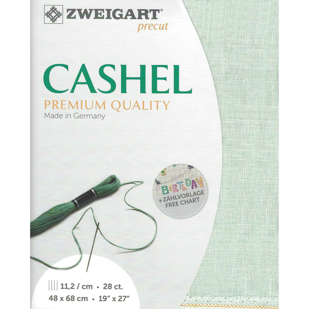 Precut  Zweigart Cashel 28 count Sapphire Green 3281/6125