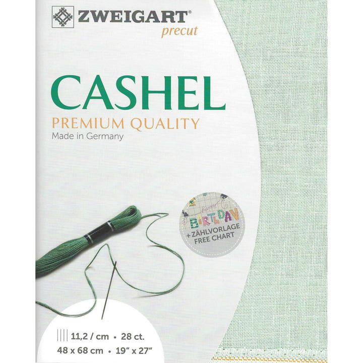 Precut  Zweigart Cashel 28 count Sapphire Green 3281/6125